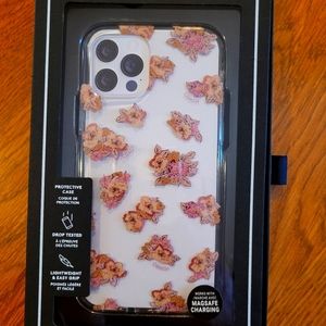 Coach Iphone 12 - 12pro clear case with flowers